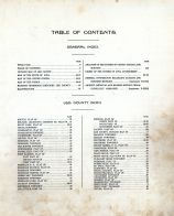 Table of Contents, Lee County 1916